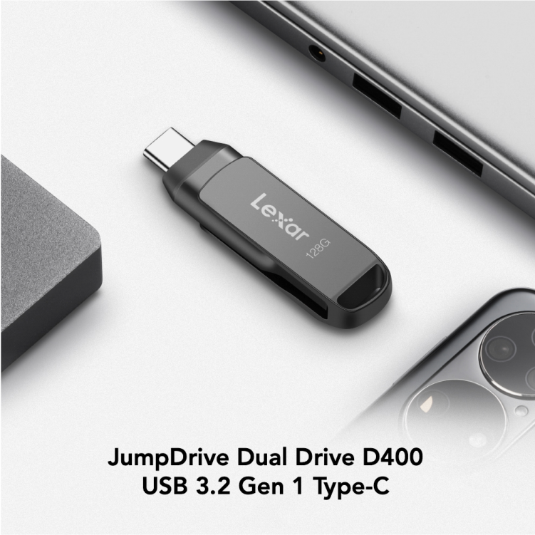  Lexar JumpDrive Dual Drive D400 USB 3.2 Gen 1 Type-C